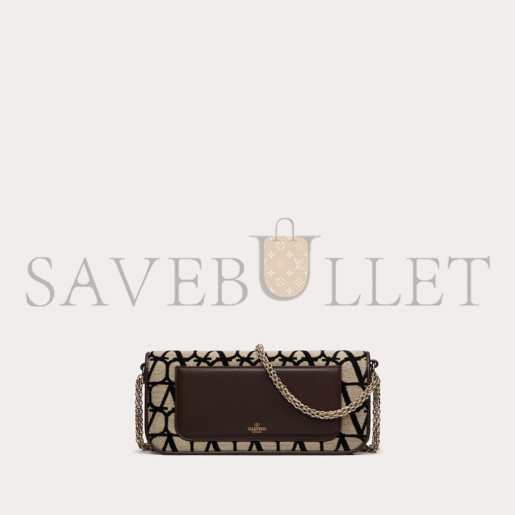 VALENTINO GARAVANI LOCÒ TOILE ICONOGRAPHE SHOULDER BAG 5W2B0L96JSQ_6ZN (27*13*6cm)